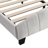 Evie Home Beige Aldgate Velvet Bed