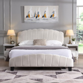 Evie Home Beige Aldgate Velvet Bed