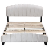 Evie Home Beige Aldgate Velvet Bed