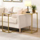 Evie Home Midas Tempered Glass Side Tables