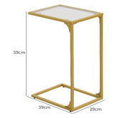 Evie Home Midas Tempered Glass Side Tables