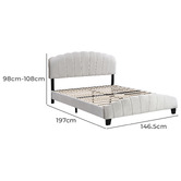 Evie Home Beige Aldgate Velvet Bed