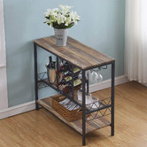Evie Home Mickie Industrial Wine Rack Table