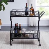 Evie Home Ashford Industrial Steel Bar Cart
