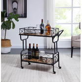Evie Home Ashford Industrial Steel Bar Cart