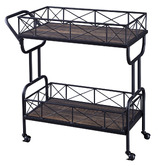 EvieHome Ashford Industrial Steel Bar Cart | Temple & Webster