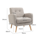 Evie Home Arundel Upholstered Tub Chair