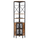 Evie Home Etienne Corner Wine Cabinet