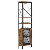 Evie Home Etienne Corner Wine Cabinet