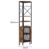 Evie Home Etienne Corner Wine Cabinet