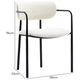 Evie Home Chanel Boucle Dining Chairs