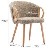 Evie Home Watson Boucle Dining Chairs