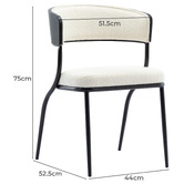 Evie Home Nathan Boucle Dining Chairs