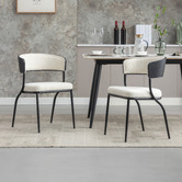 Evie Home Nathan Boucle Dining Chairs