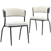 Evie Home Nathan Boucle Dining Chairs