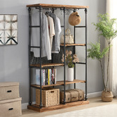 Evie Home Kyle Fir Wood &amp; Steel Shelving Unit