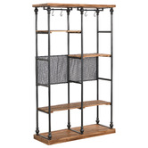 Evie Home Kyle Fir Wood &amp; Steel Shelving Unit