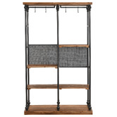 Evie Home Kyle Fir Wood &amp; Steel Shelving Unit
