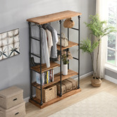 Evie Home Kyle Fir Wood &amp; Steel Shelving Unit
