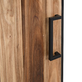 Evie Home Miller Fir Wood &amp; Steel Storage Cabinet