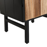 Evie Home Miller Fir Wood &amp; Steel Storage Cabinet