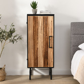 Evie Home Miller Fir Wood &amp; Steel Storage Cabinet
