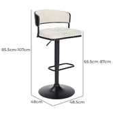 Evie Home Lathan Boucle Adjustable Barstool