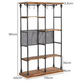 Evie Home Kyle Fir Wood &amp; Steel Shelving Unit