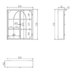 Evie Home Easton 600mm Mirrored Cabinet