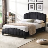 Evie Home Black Aldgate Velvet Bed