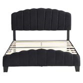 Evie Home Black Aldgate Velvet Bed