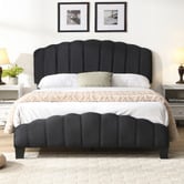 Evie Home Black Aldgate Velvet Bed