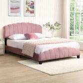 Evie Home Pink Aldgate Velvet Bed