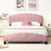Evie Home Pink Aldgate Velvet Bed