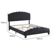 Evie Home Black Aldgate Velvet Bed