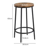 Evie Home 3 Seater Myra Bar Table &amp; Stool Set