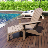 Evie Home Ehommate Outdoor Adirondack Chair with Footrest