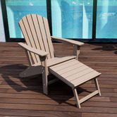 Evie Home Ehommate Outdoor Adirondack Chair with Footrest