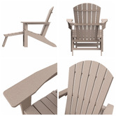 Evie Home Ehommate Outdoor Adirondack Chair with Footrest