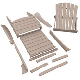 Evie Home Ehommate Outdoor Adirondack Chair with Footrest