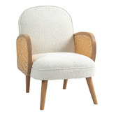 Evie Home Attila Rubberwood Armchair