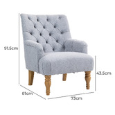 Evie Home Omar Button Tufted Armchair