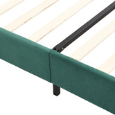 Evie Home Green Holt Button-Tufted Velvet Bed Frame