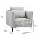 Evie Home Claudia Velvet Armchair