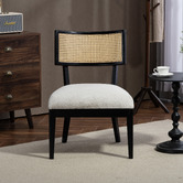 Evie Home Hudson Rubberwood Accent Chair