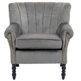 Evie Home Cooper Velvet Armchair