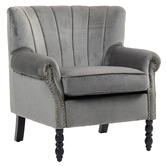 Evie Home Cooper Velvet Armchair