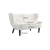 Evie Home Jayce 2 Seater Upholstered Sofa
