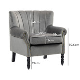 Evie Home Cooper Velvet Armchair