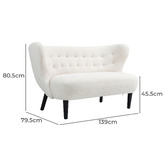 Evie Home Jayce 2 Seater Upholstered Sofa